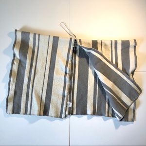 Gray and white striped boxy cardigan